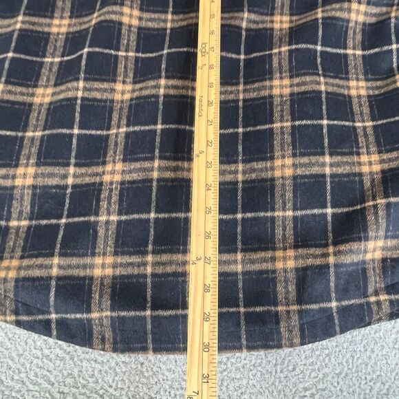 Carbon2Cobalt Jacket Mens XL Blue Tan Plaid Sherpa Lined Snap Shirt Shacket - Picture 7 of 9